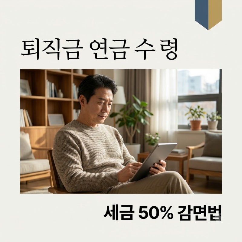 퇴직금 연금 수령 방법 및 세금 50% 감면받는 절차