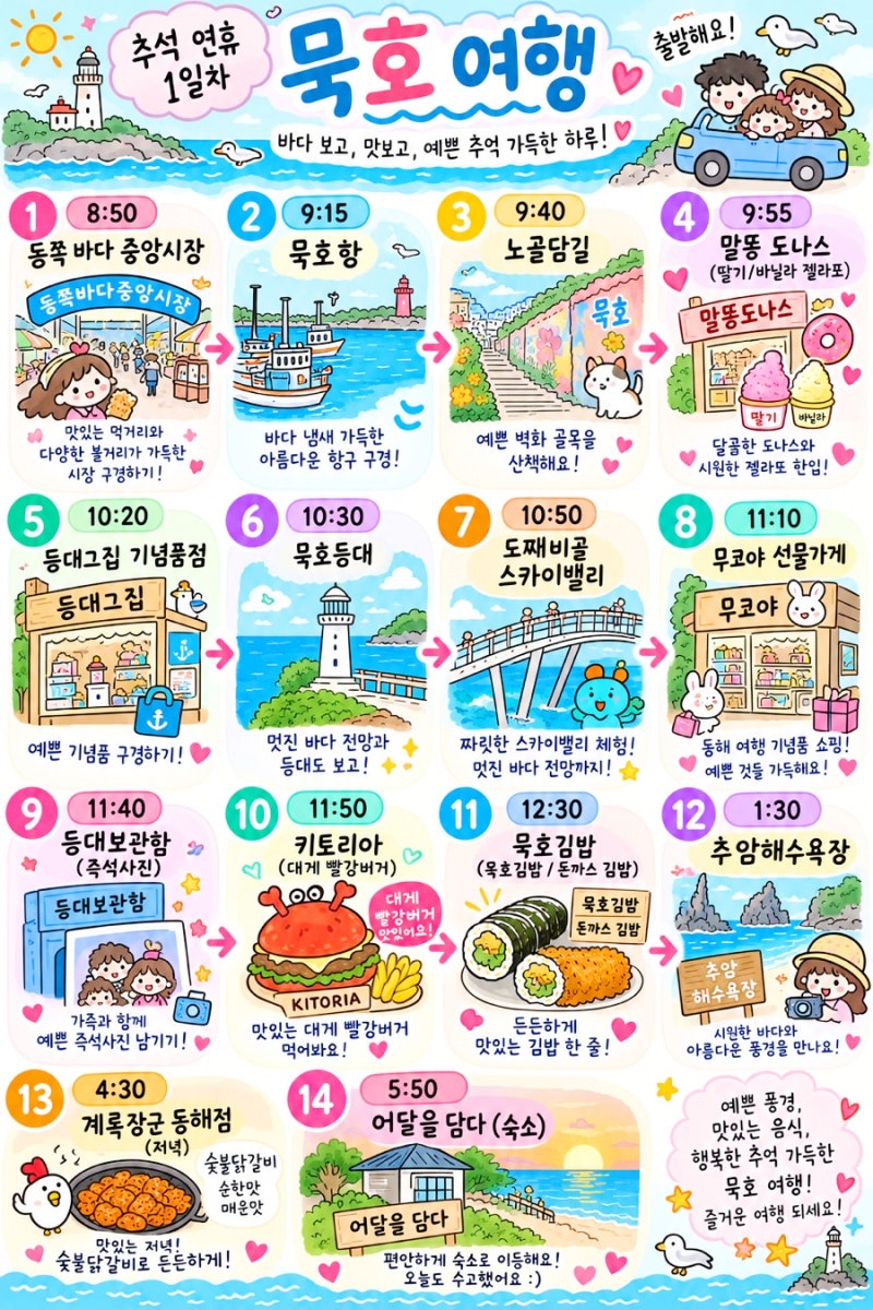 강원도 동해| 추석 연휴 1일차 아이랑 다녀온 묵호 여행 코스 추천:) 동해 묵호