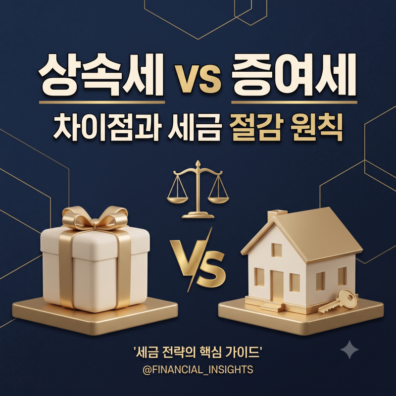 상속세 vs 증여세 차이점과 세금 절감 원칙 총정리,2026 현행 공제 한도·세율 한눈에
