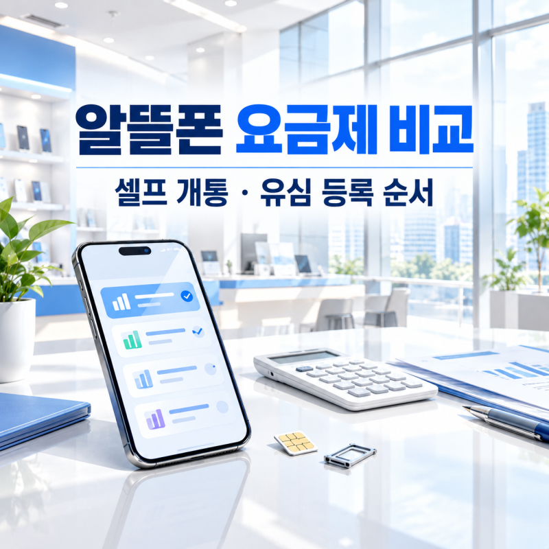 2026 알뜰폰 요금제 비교 추천 및 편의점 유심 셀프개통 순서 총정리