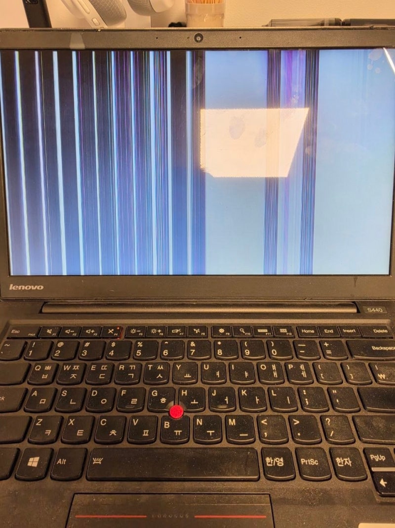 노트북 액정수리｜오래된 레노버 ThinkPad S440 세로줄 액정교체
