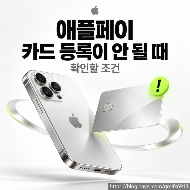 애플페이 카드 등록이 안 될 때 확인할 조건