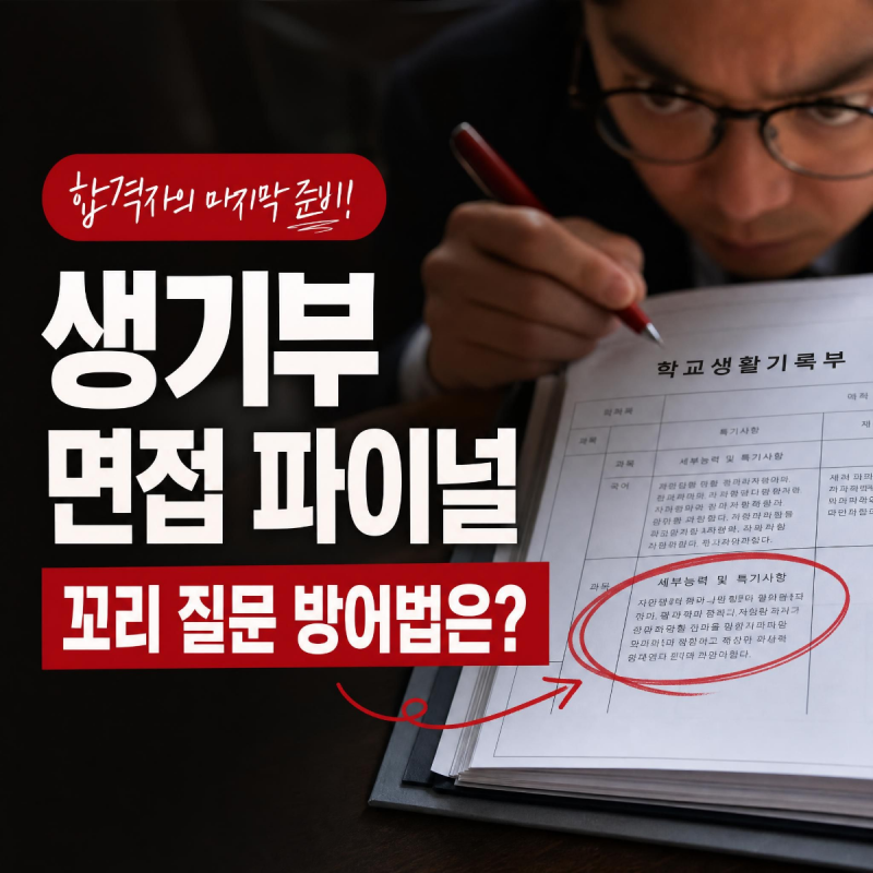 2026 수시 서류 기반 면접, 꼬리 질문 압박을 뚫어내는 3단계 답변 공식은?