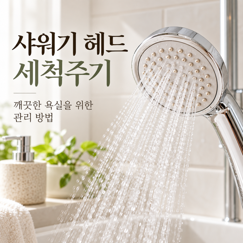 샤워기 헤드 세척주기와 청소 방법 물때부터 막힌 물구멍 관리까지