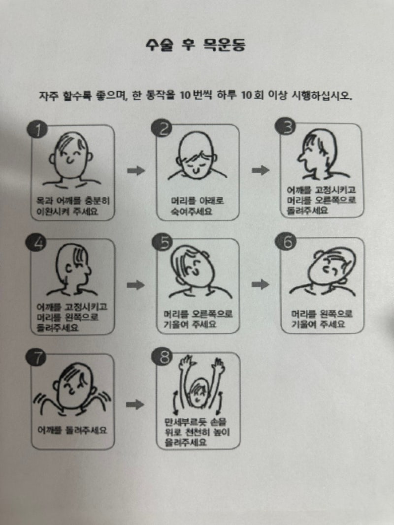 갑상선암 수술 일주일 후