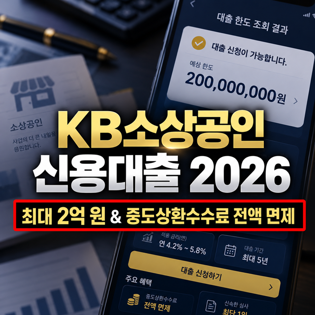 KB국민은행 KB소상공인 신용대출 금리·한도·비대면 신청 방법 정리
