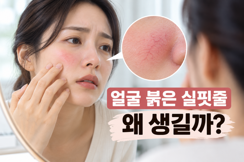 얼굴 실핏줄이 보여요, 모세혈관확장증 원인과 치료방법