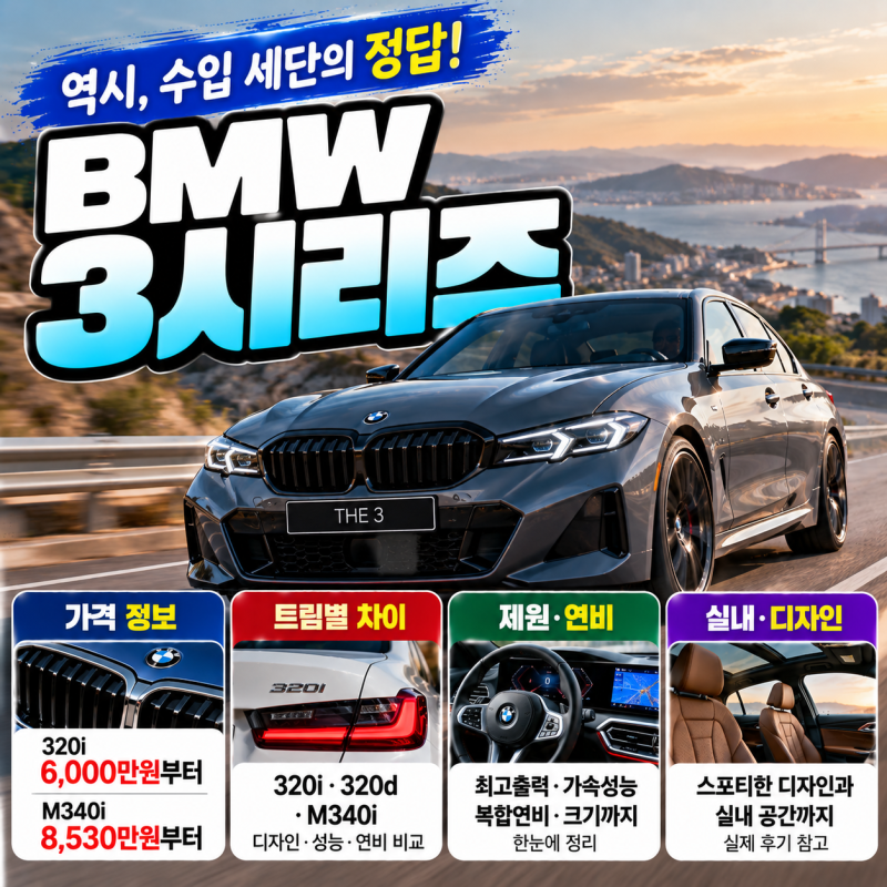 BMW 3시리즈 가격 얼마일까? 320i·320d·M340i 차이와 제원 총정리