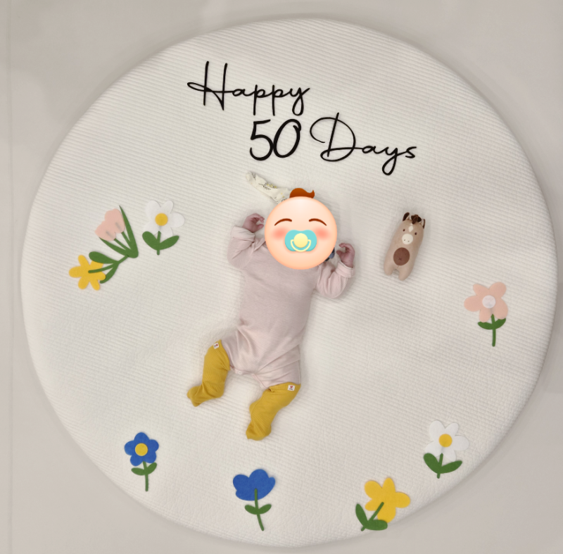 1만원 미만으로, 집에서 완성하는 신생아 50일 손쉬운 셀프 사진촬영 후기, 비비엔다 130cm 원....