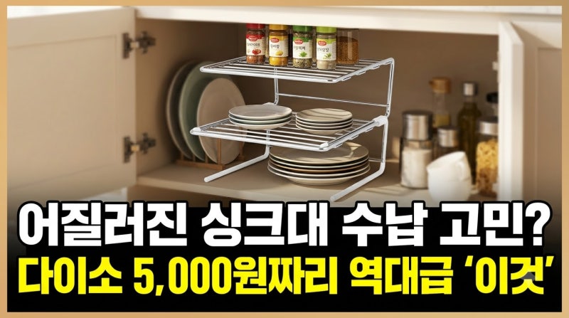 반신반의하다가 지금은 주방 욕실 거실까지 채운 다이소 5,000원 2단 선반 이야기