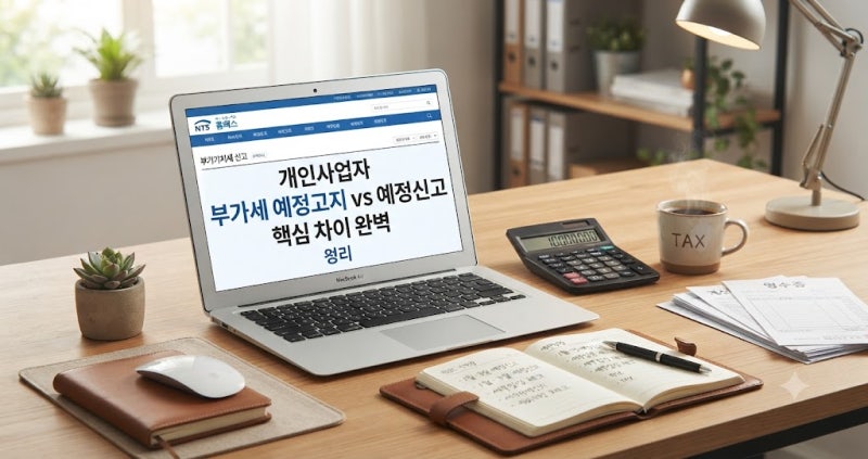 개인사업자 부가세 예정고지와 예정신고 차이 핵심 정리
