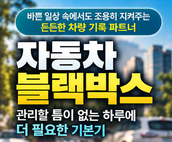 자동차 블랙박스 관리할 틈이 없는 하루에 더 필요한 기본기