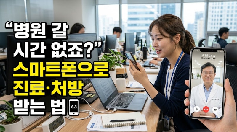 "병원 갈 시간 없죠? 스마트폰으로 처방전 받는 법"