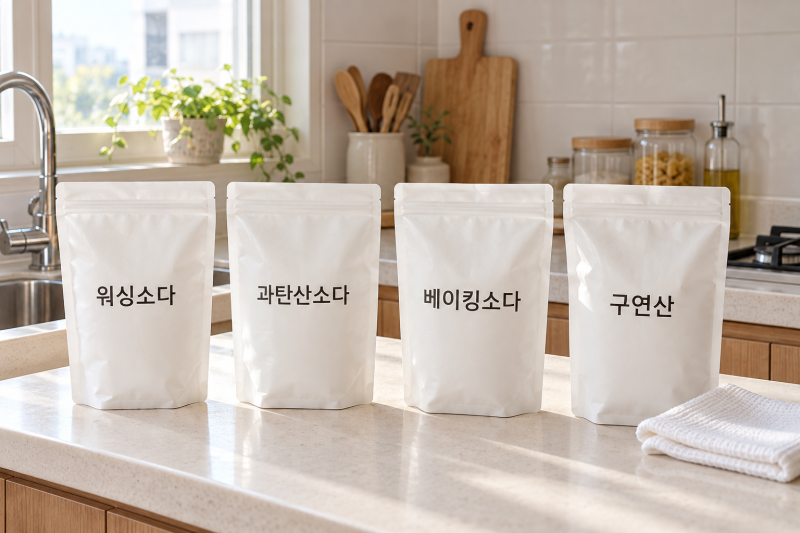 워싱소다란? 과탄산소다·베이킹소다·구연산 차이와 세탁·주방 활용법