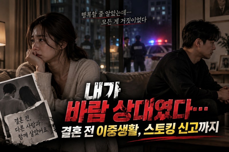 내가 바람 상대였다… 이혼숙려캠프 부부의 결혼 전 이중생활과 스토킹 신고 전말