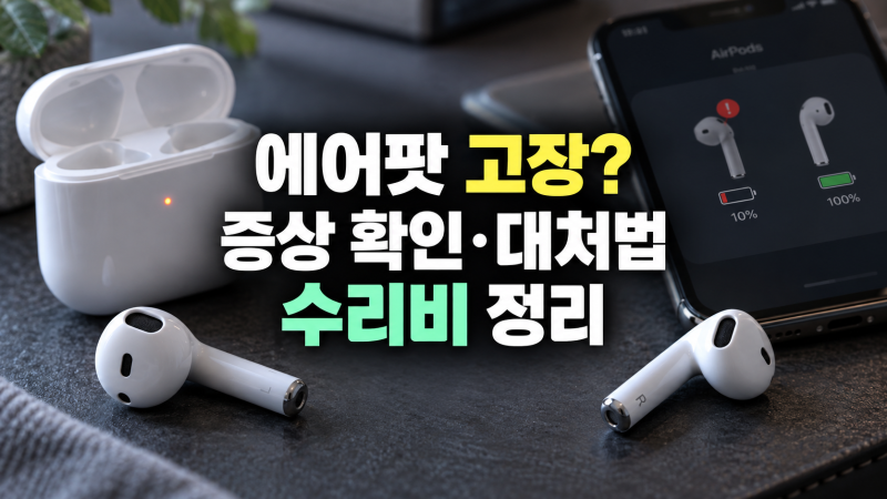 에어팟 고장난 건가요? 고장 증상과 확인 대처 방법, 수리 리퍼 비용 정리