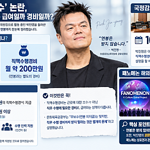 박진영 ‘무보수’ 논란, 매달 200만원은 급여일까 경비일까