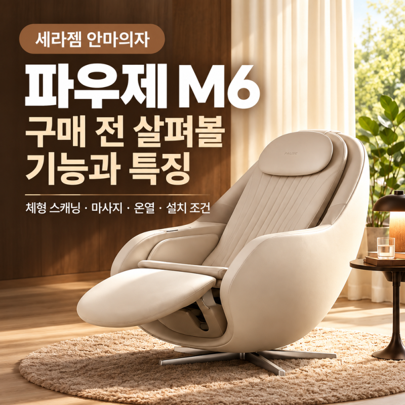 세라젬 안마의자 파우제 M6, 구매 전 살펴볼 기능과 특징(ft.10월이벤트가격정보)