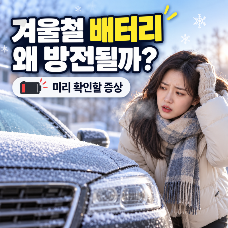 자동차 배터리는 추워지면 왜 방전될까? 겨울 오기 전 확인해야 할 증상