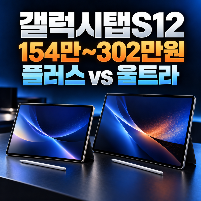 갤럭시탭S12 가격 154만~302만원, 플러스·울트라 차이는?