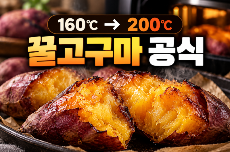 고구마 에어프라이어 몇 도? 군고구마처럼 촉촉하게 굽는 시간
