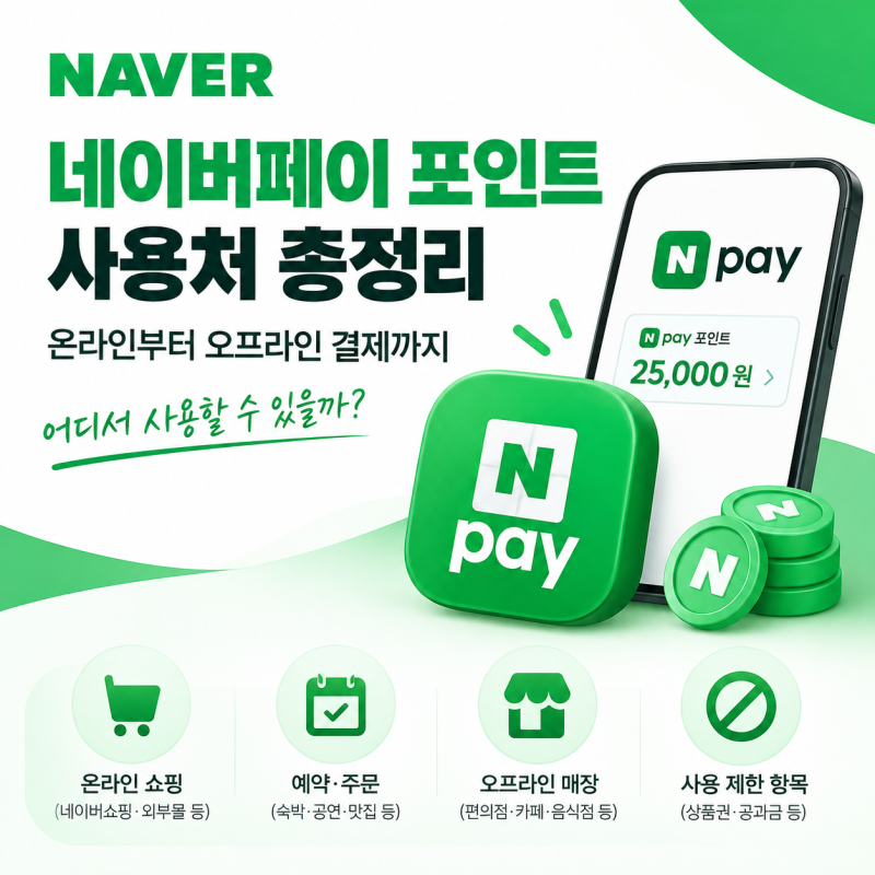 네이버페이 포인트 사용처 총정리 | 온라인부터 오프라인 결제까지