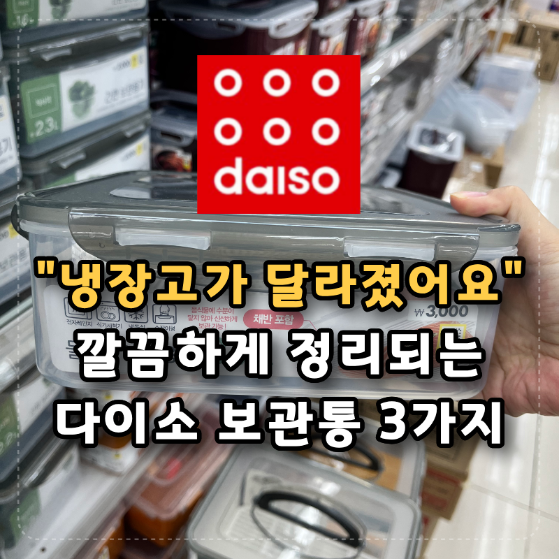 “냉장고가 달라졌어요” 깔끔하게 정리되는 다이소 주방 보관통 3가지