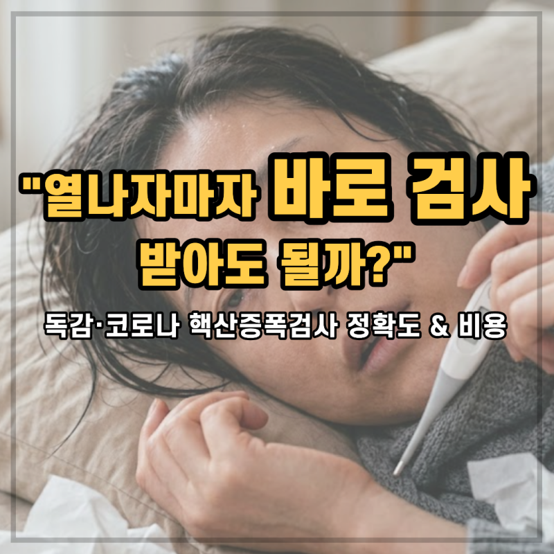 "목이 칼칼하고 열이 나요" 2026 코로나 독감 증 차이점 및 검사 비용