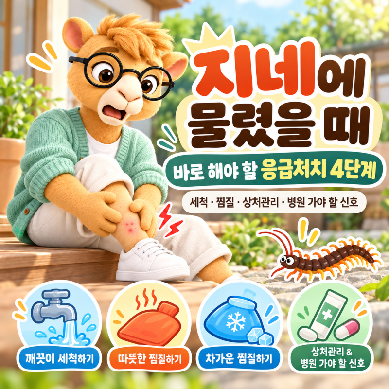 지네에 물렸을 때 대처법 총정리! 병원 가야 하는 순간과 응급처치 순서