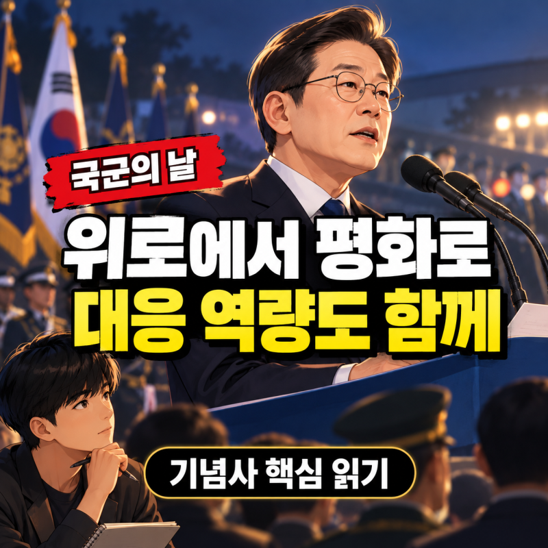 이 대통령의 ‘DMZ 사고’ 위로와 남북 대화 촉구, 국군의 날 안보 메시지를 읽다