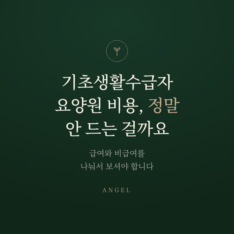 기초생활수급자 요양원 비용, 본인부담금이 정말 없나요