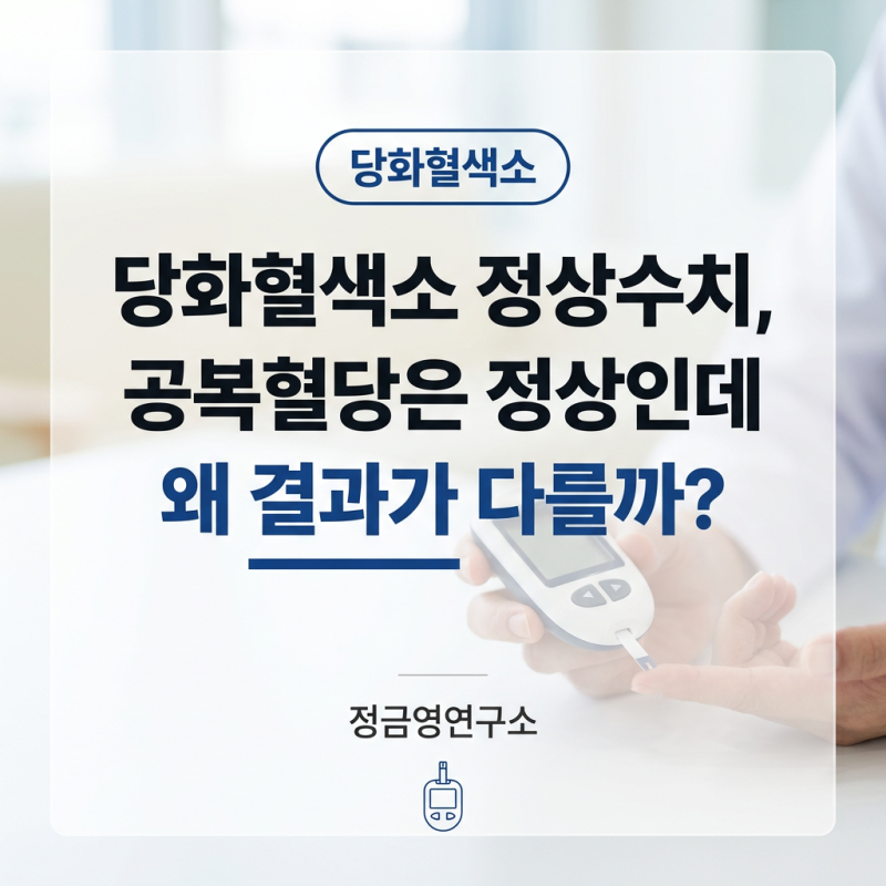 당화혈색소 정상수치, 공복혈당은 정상인데 왜 결과가 다를까?