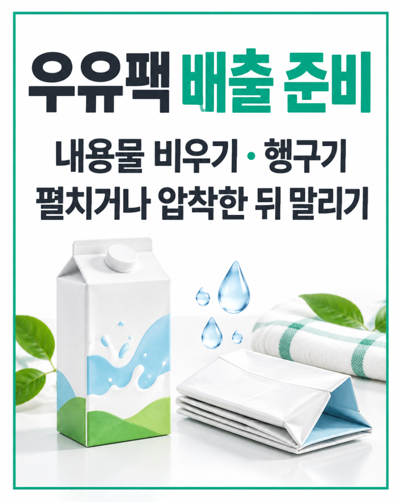 ♻️ 우유팩 분리배출 방법｜10월 자율시행·2027년 의무화 예정, 멸균팩은 어떻게?