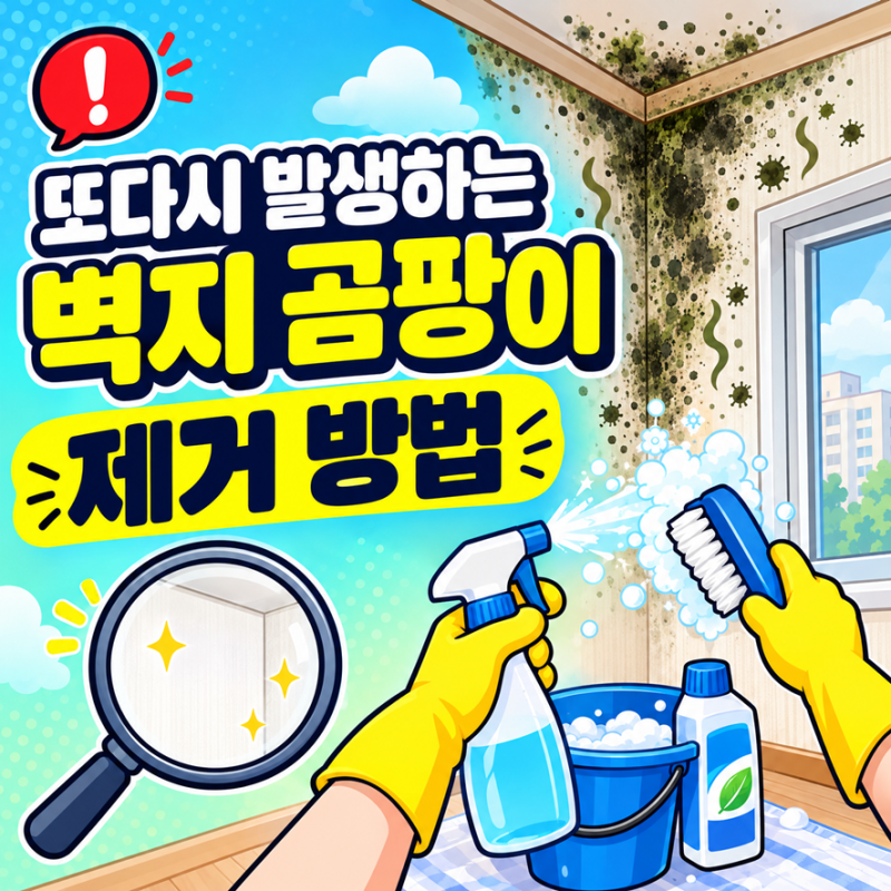 또다시 발생하는 벽지 곰팡이 제거 방법