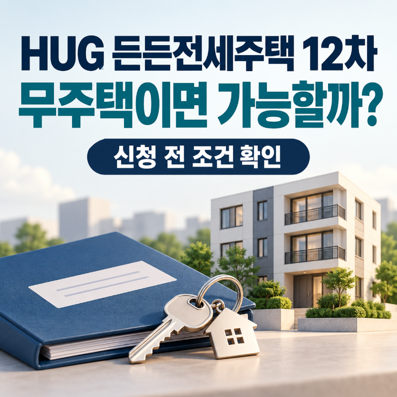 HUG 든든전세주택 12차 신청, 무주택이면 가능할까? 신청 전 확인할 조건