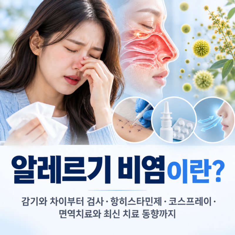 알레르기 비염이란? 감기와 차이부터 검사·항히스타민제·코스프레이·면역치료와 최신 치....
