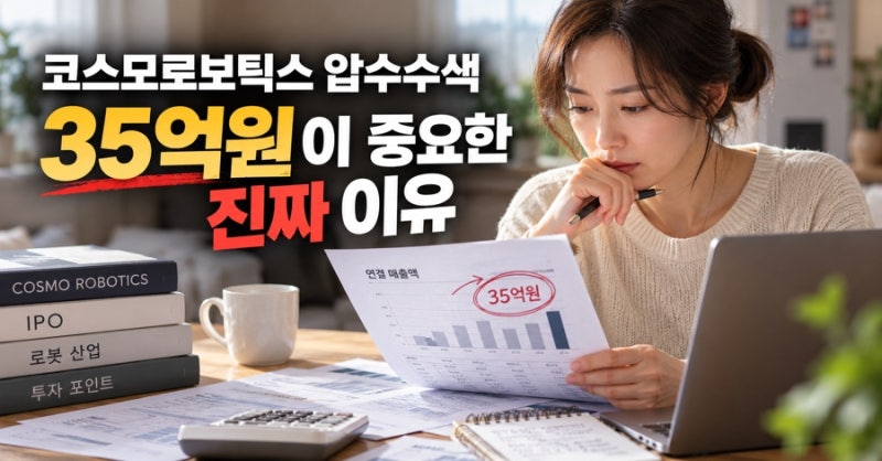 코스모로보틱스 압수수색, ‘35억원’이 중요한 진짜 이유