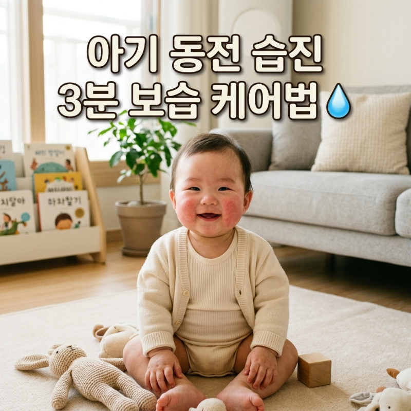 찬바람 불자마자 아기 동전 습진? 3분 보습 관리법