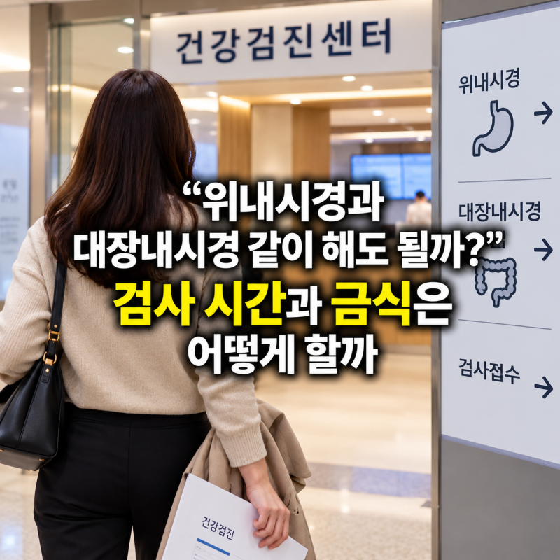 “위내시경과 대장내시경 같이 해도 될까?”검사 시간과 금식은 어떻게 할까
