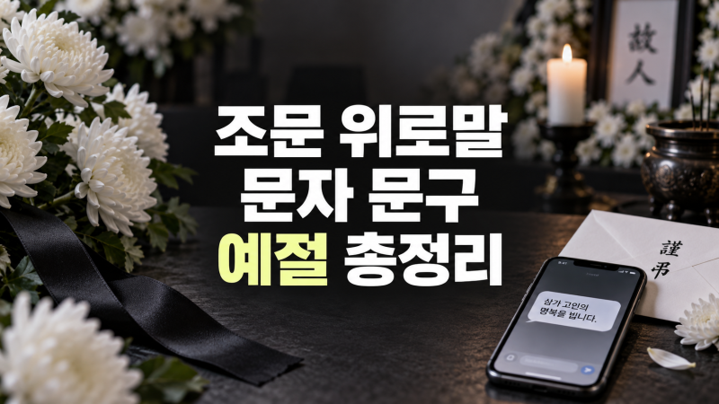 장례식 부고 조문 위로 말 문자 문구 모음: 관계/종교별 예절과 피해야 할 표현