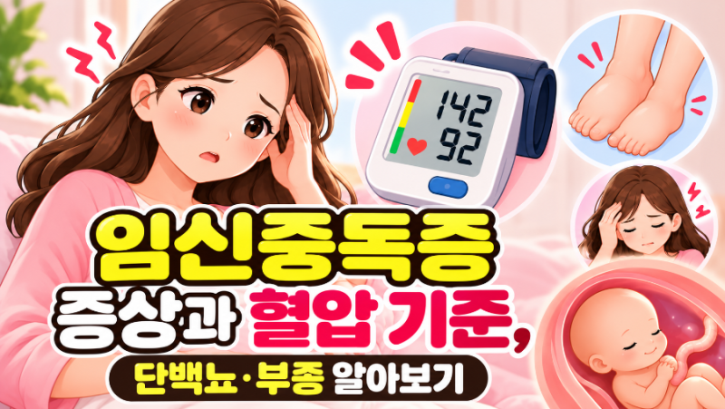 임신중독증 증상과 혈압 기준, 단백뇨·부종 알아보기