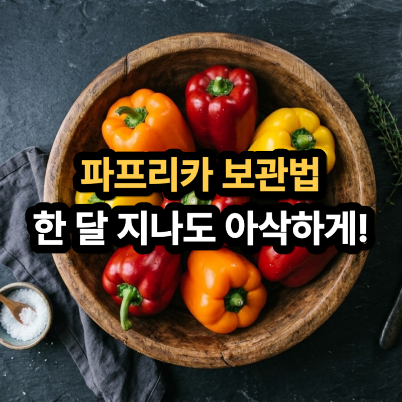파프리카 보관법 한 달도 아삭하게! 남은 자른 파프리카 냉장·냉동 손질 꿀팁