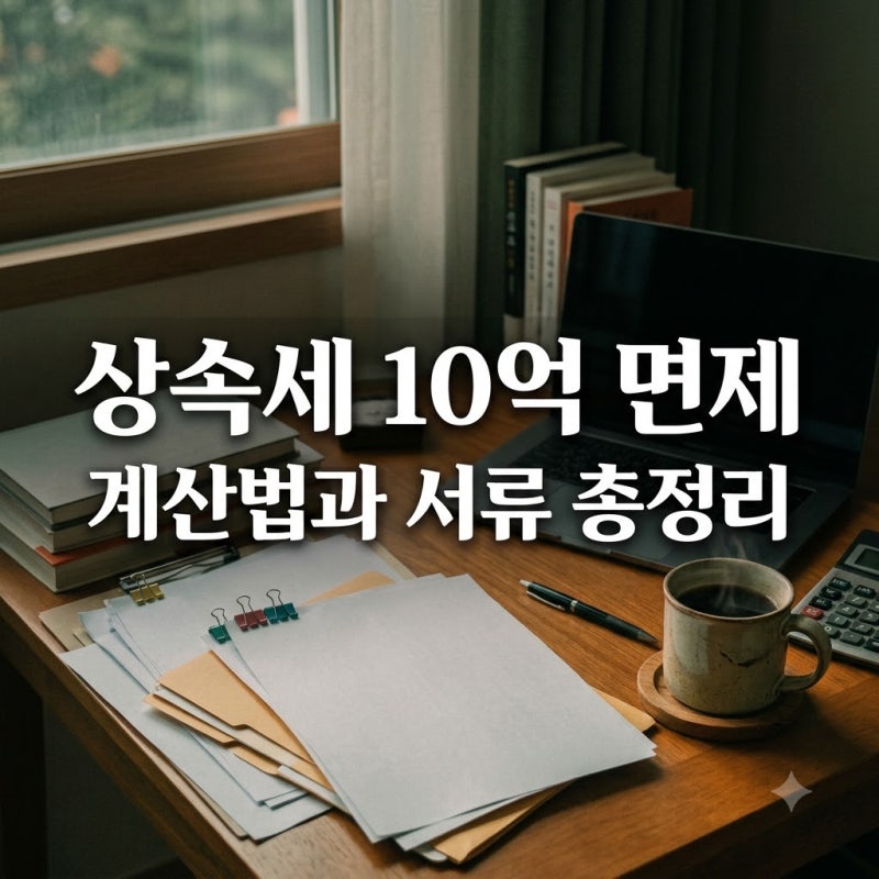 상속세 면제한도 10억 정말 가능할까? 계산 방법부터 서류까지 직접 정리해 봤어요