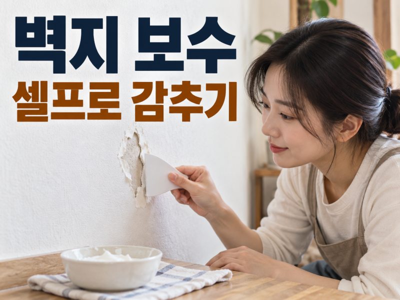 벽지 보수, 찢어지고 들뜬 자국 셀프로 감추는 법