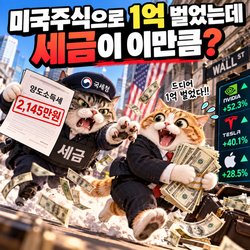 미국주식으로 1억 벌었는데 세금이 이만큼? 양도소득세 직접 계산해봤다