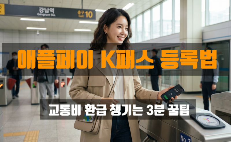 애플페이 K패스 등록법, 아이폰으로 교통비 환급 챙기는 3분 꿀팁