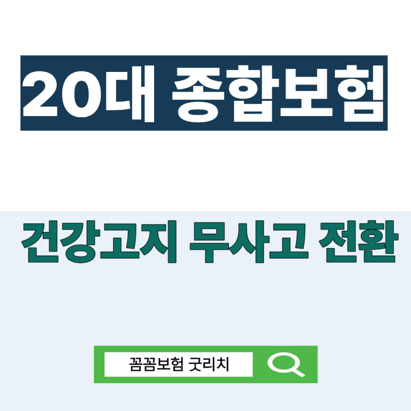 20대 종합보험 보험료, 암·뇌·심장 보장과 무사고 할인