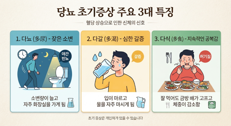 당뇨 초기증상 소변, 간지러움, 관리방법 총정리