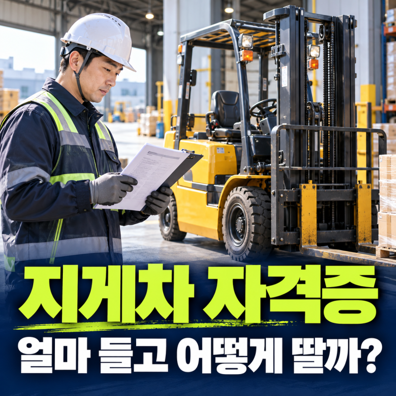 지게차 자격증 준비, 돈은 얼마나 들고 시험은 어떻게 볼까