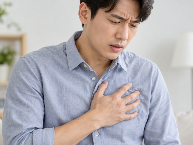 숨쉴 때 가슴이 찌르는 듯 아픈 이유는? 원인과 병원 가야 할 증상 정리